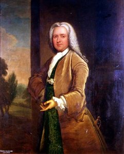 Porträtt av Denzil Suckling (d.1744) (olja)