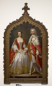 Thomas Fermor, 1:a earlen av Pomfret och Henrietta Louisa, grevinnan av Pomfret, ca 1750