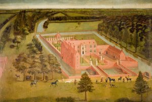 Utsikt över Perry Hall nära Birmingham, 1730.