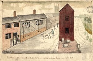 House of Correction, Manchester, 1819 (penna, bläck och wc på papper)