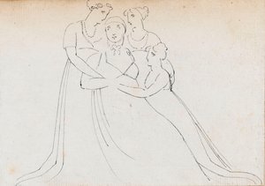 Nelsons systerdöttrar - Miss Bolton och Charlotte Nelson, sedermera Lady Hood av Thomas Baxter