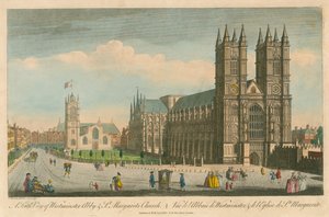 En sydlig vy av Westminster Abbey och St Margaret
