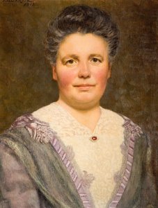 Porträtt av Geraldine Cadbury Nee Southall, 1912. av Thomas Bowman Garvie