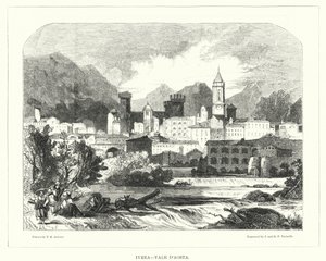 Ivrea, Aostadalen (gravyr) av Thomas Brabazon Aylmer