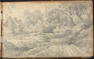 Album of Landscape and Figure Studies: A Road near Berkhampstead, Hertfordshire. 8 september 1811