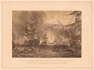 The Bombardment of Algiers av Lord Exmouth 1816, 1878.