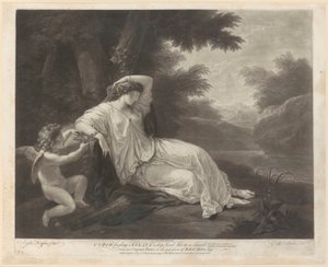 Cupidon finner Aglaia sovande av Thomas Burke