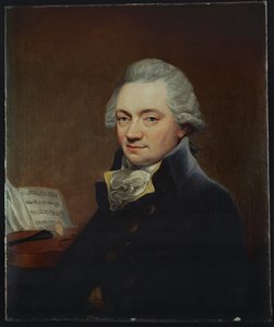 Johann Peter Salomon Joseph Haydns förläggare i London ... (olja på duk)