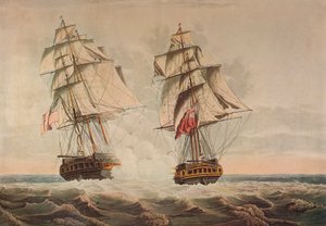 Tillfångatagandet av presidenten, c1815 av Thomas Buttersworth