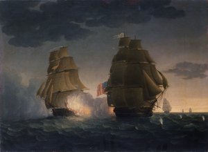 Escape of H.M.S. Belvidera från den amerikanska fregattpresidenten, 1815