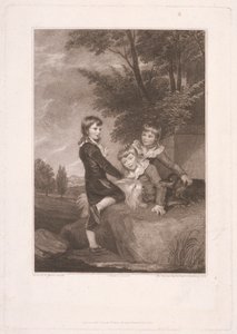 Thomas Philip tredje Lord Grantham, därefter Earl De Grey, med sina bröder, Frederick John och Philip