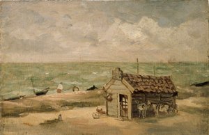 En fiskares koja vid havet, tidigt 1800 -tal