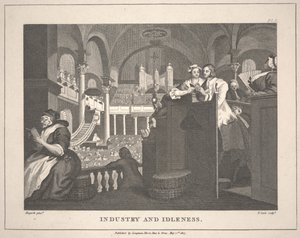 Industri och sysslolöshet [efter Hogarths The Driftous 