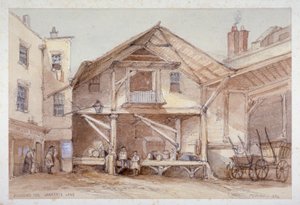 Blossoms Inn, Lawrence Lane, City of London, 1854. av Thomas Colman Dibdin