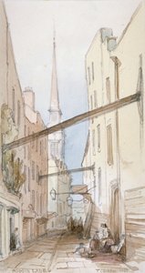 Huggin Lane, London, 1851 av Thomas Colman Dibdin