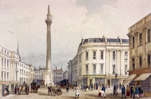 Monument, London, c1855 av Thomas Colman Dibdin