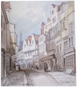 Utsikt över Holywell Street, Westminster, London, 1851. av Thomas Colman Dibdin