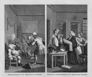 Frontispices till Tristram Shandy, 1808, 1827.