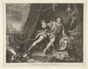 Mr. Garrick i karaktären av Richard III av Thomas Cook