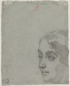 Head of a Woman tergo, ca. 1857. av Thomas Couture