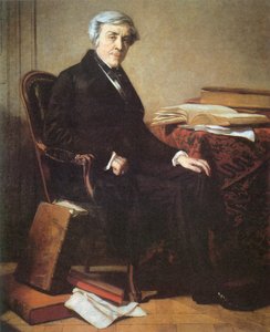 Porträtt av Jules Michelet (1798-1874) av Thomas Couture