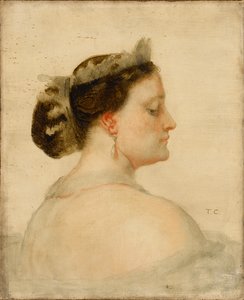Porträtt av Mathilde Bonaparte 1820-1904, fransk prinsessa av Thomas Couture
