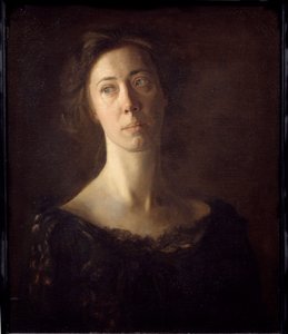 Porträtt av Clara (Clara J. Mather) Målning av Thomas Cowperthwaite Eakins (1844-1916) (ec. bitter.) 1900-talet sön. 0,61x0,51 m Paris, musee d