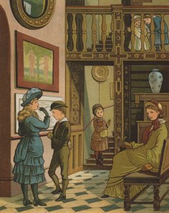 Paris: Henrik II:s trappa vid Musee de Cluny (färg litho)