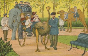 Paris: djurparken (färg litho) av Thomas Crane