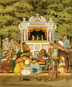 Punch and Judy show i In the Tuileries Gardens - le jardin des Tuileries