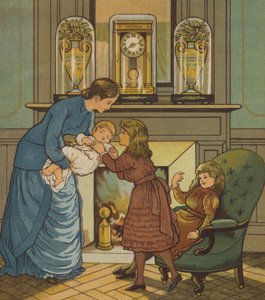 Rouen: "god natt" (färg litho) av Thomas Crane
