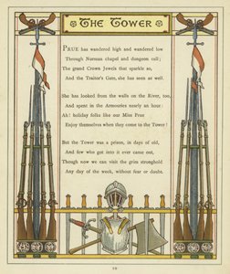 Vers om Tower of London med bilder av rustningar och vapen av Thomas Crane