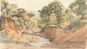 Landskapsvy på Powerscourt av Thomas Creswick