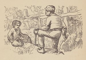 Contented John (kolorerad gravyr) av Thomas Dalziel