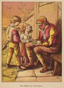 Slaget vid Blenheim (kolorerad gravyr) av Thomas Dalziel