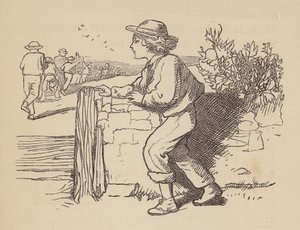 Det blinda barnet (kolorerad gravyr) av Thomas Dalziel