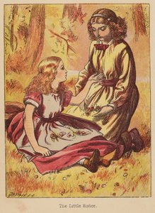 Den lilla systern (kolorerad gravyr) av Thomas Dalziel