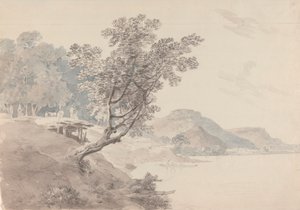 Akbarpur Gaut, nära Rahotas, Indien av Thomas Daniell