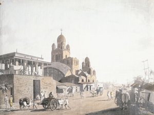 Street Scene, från "Views in Calcutta" av Thomas Daniell, 1786-1788 av Thomas Daniell