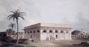 Den sextiofjärde pelaren Nizamuddin, Delhi, av Thomas Daniell