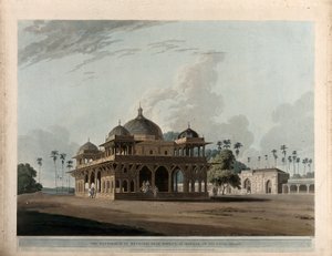 Mausoleet för Mucdoom Shah Dowlut i Moneah av Thomas Daniell