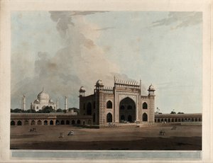 Taje Mahal, vid Agra av Thomas Daniell