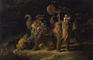 Tigerjakt i Ostindien av Thomas Daniell