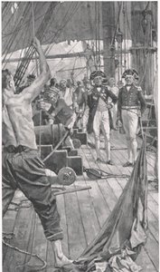 Hoisting the Famous Signal, illustration från 