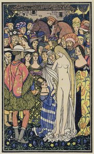 Illustration till Boccaccios Dekameron (färglitografi)