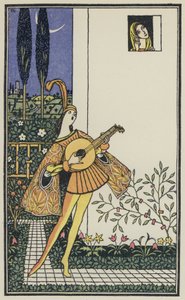 Illustration till Boccaccios Dekameron (färglitografi)