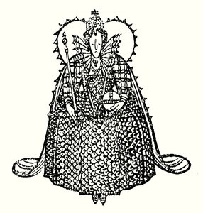 Drottning Elizabeth I (litografi) av Thomas Derrick