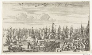 Vilhelm III av Hellevoetsluis avresa till England, 1688 Hans Kungliga Höghet Hellevoetsluis avgång efter England (titel på objekt) av Thomas Doesburgh