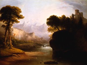 Fantasifullt landskap, 1834.