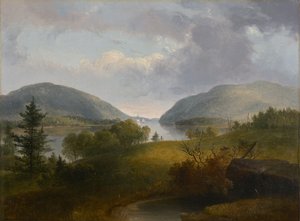 Hudsonfloden vid Bear Mountain av Thomas Doughty